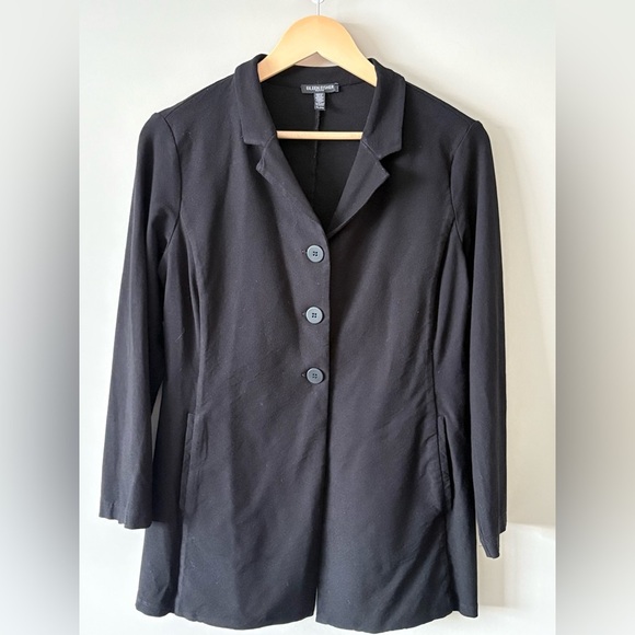Eileen Fisher Black Stretch Jacket Blazer – Petite Large - Picture 1 of 4
